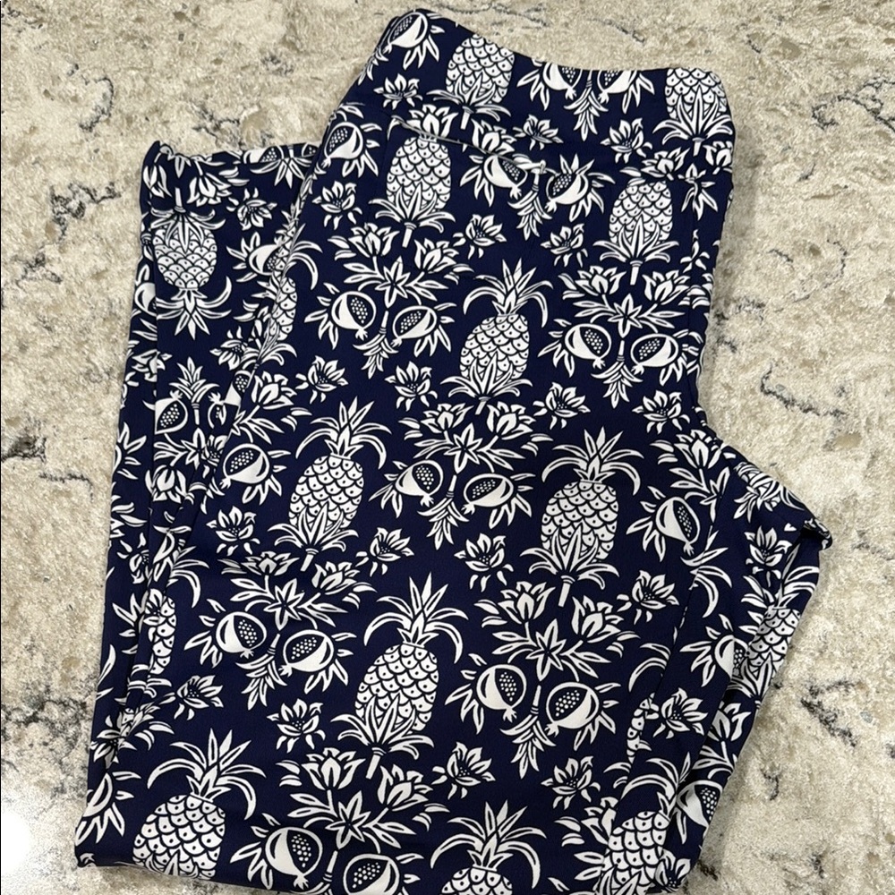 J McLaughlin yoga pants - cute pattern for summer workout sz M